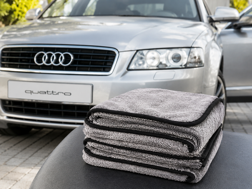 2x Premium Mikrofasertuch Auto – Hochsaugfähig 1000GSM (42x48cm)