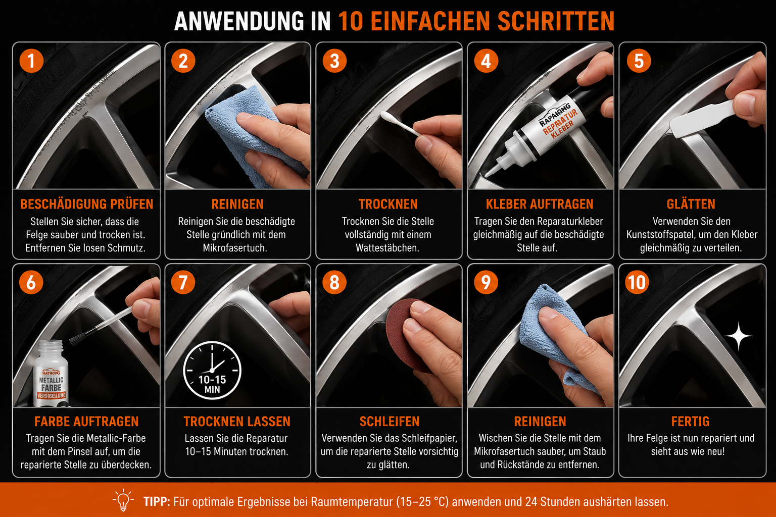Felgen Reparatur Set – DIY Alloy Wheel Repair Kit | 2er Kit 50% günstiger
