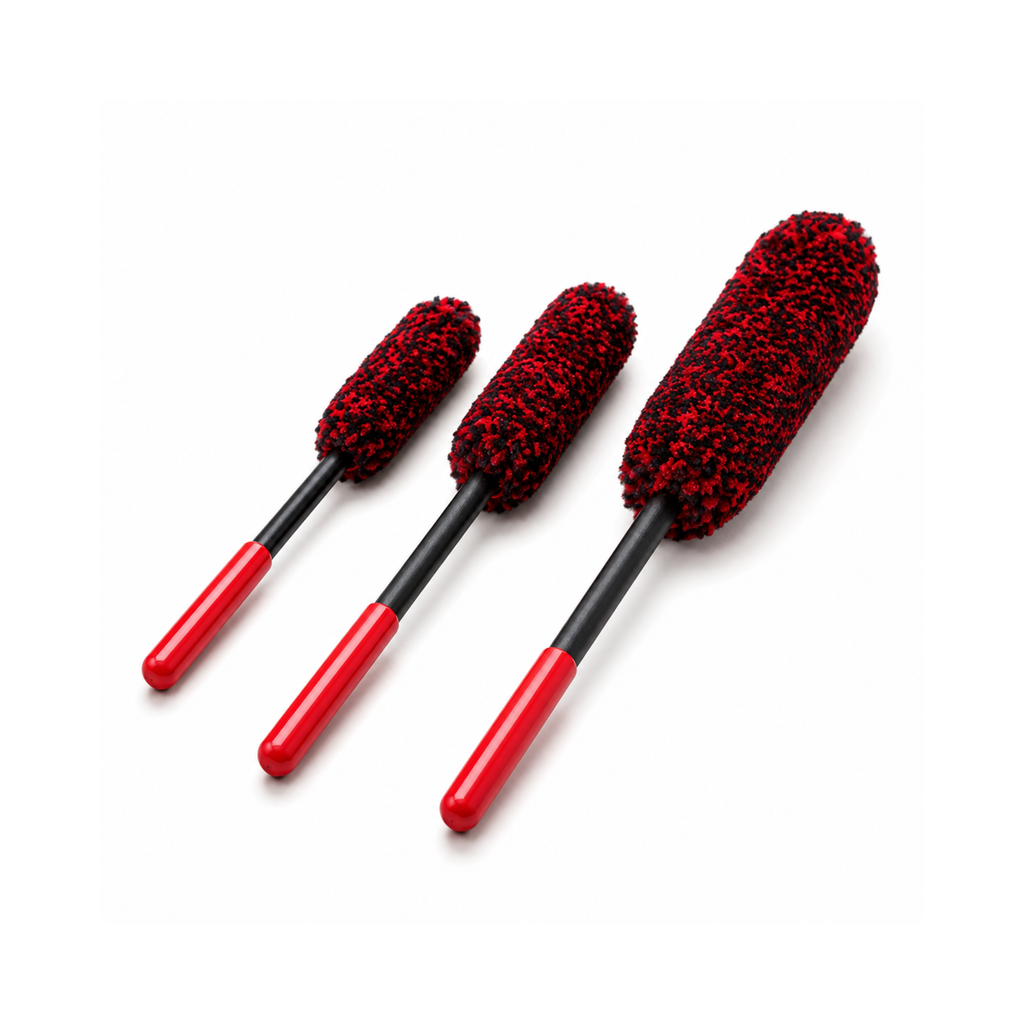 3er Set Felgenbürsten Premium – Wheel Woolies Luxury Plüsch Felgenreinigung