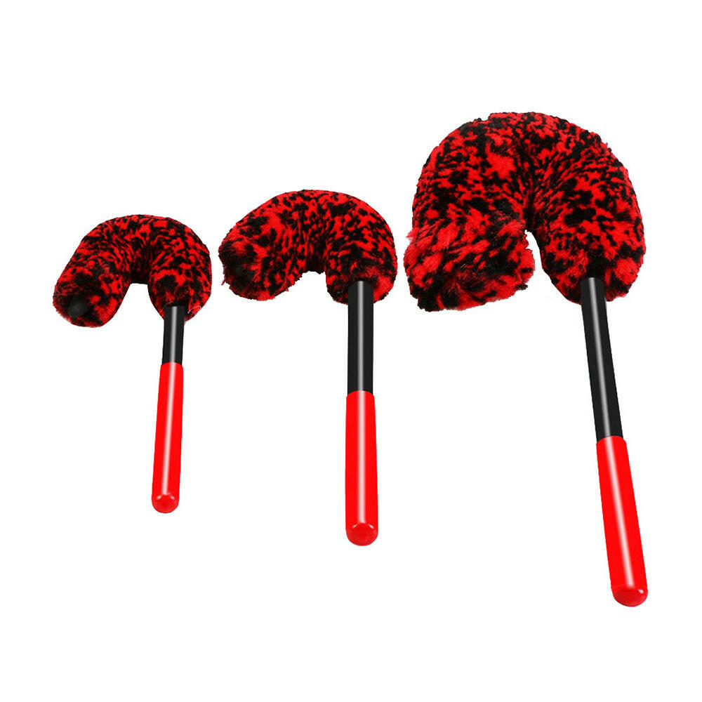 3er Set Felgenbürsten Premium – Wheel Woolies Luxury Plüsch Felgenreinigung