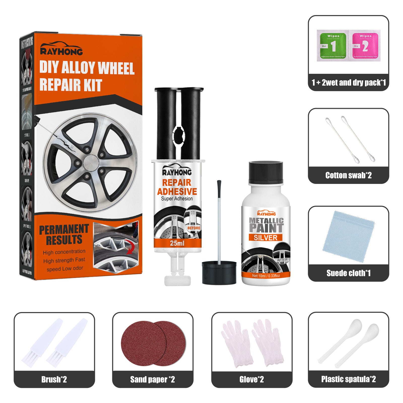 Felgen Reparatur Set – DIY Alloy Wheel Repair Kit | 2er Kit 50% günstiger